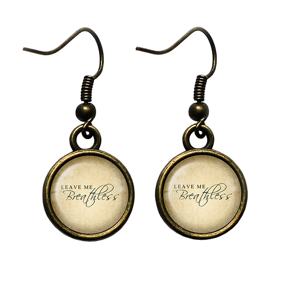 Leave Me Breathless Antique Bronze Earrings