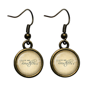 Leave Me Breathless Antique Bronze Earrings
