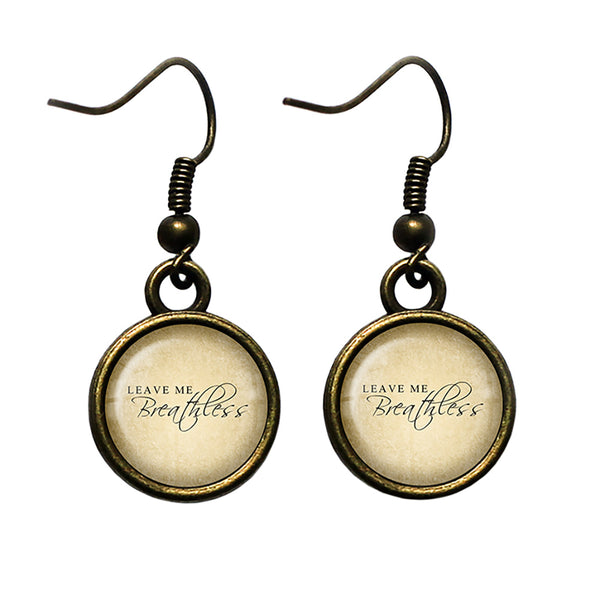 Leave Me Breathless Antique Bronze Earrings