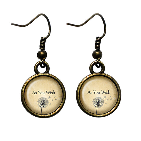 As You Wish Antique Bronze Earrings
