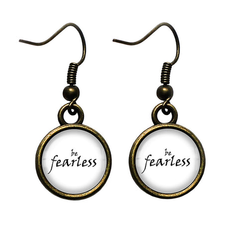 Be Fearless Antique Bronze Earrings