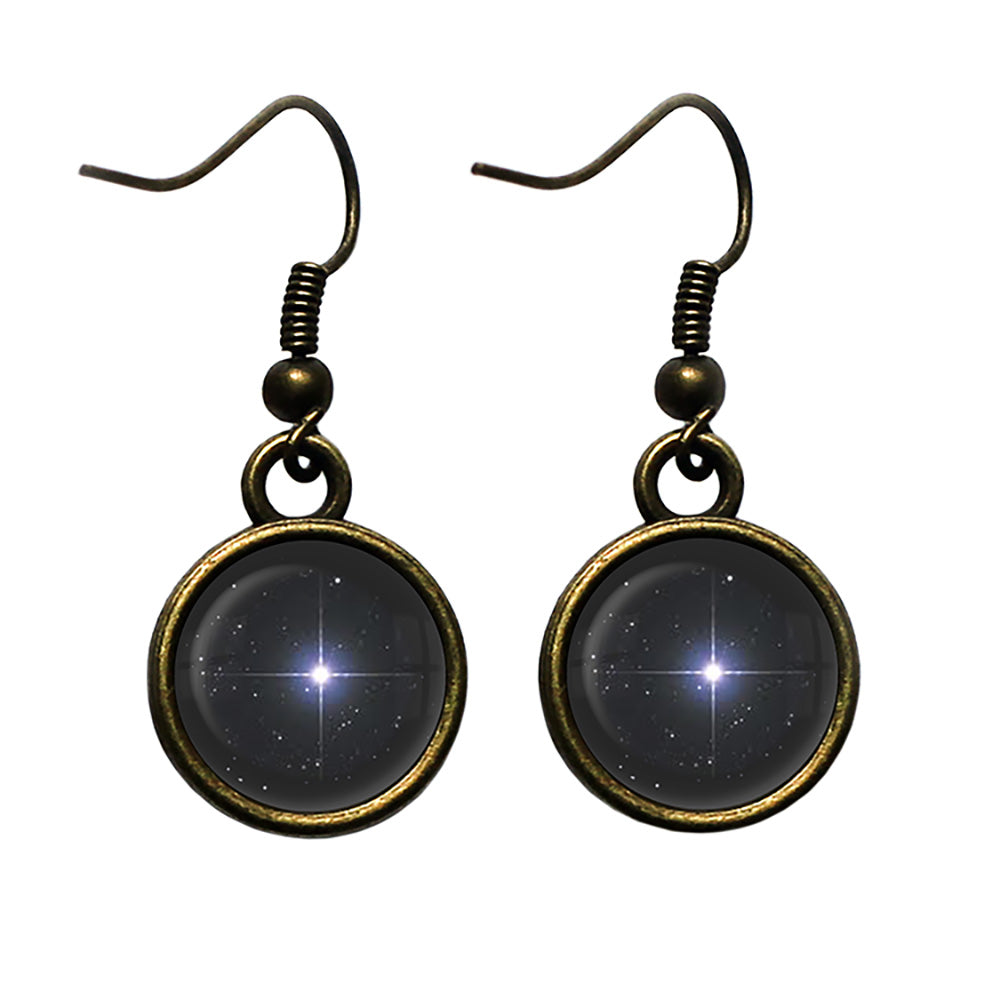 Bright North Star Antique Bronze Earrings