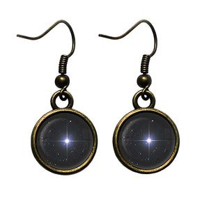 Bright North Star Antique Bronze Earrings