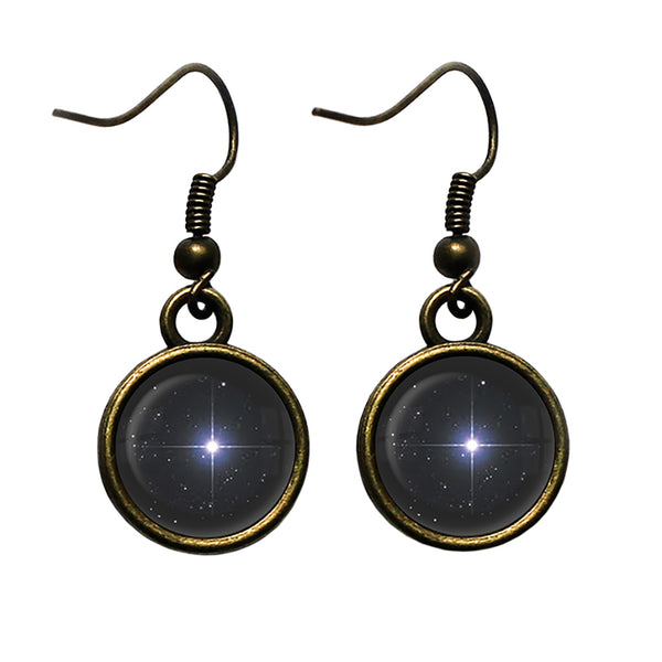Bright North Star Antique Bronze Earrings