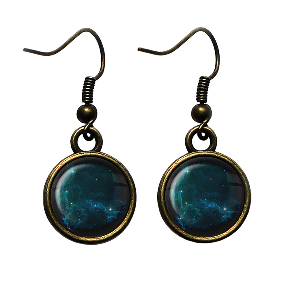NASA Photograph Stars Starlight Antique Bronze Earrings