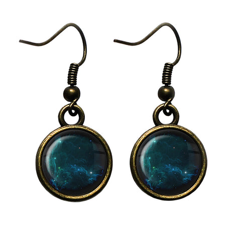 NASA Photograph Stars Starlight Antique Bronze Earrings