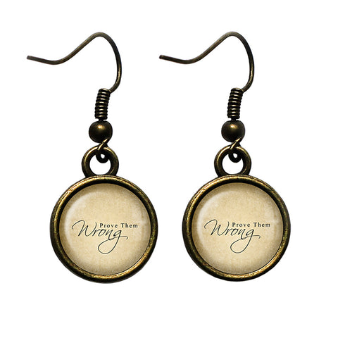Prove Them Wrong Antique Bronze Earrings