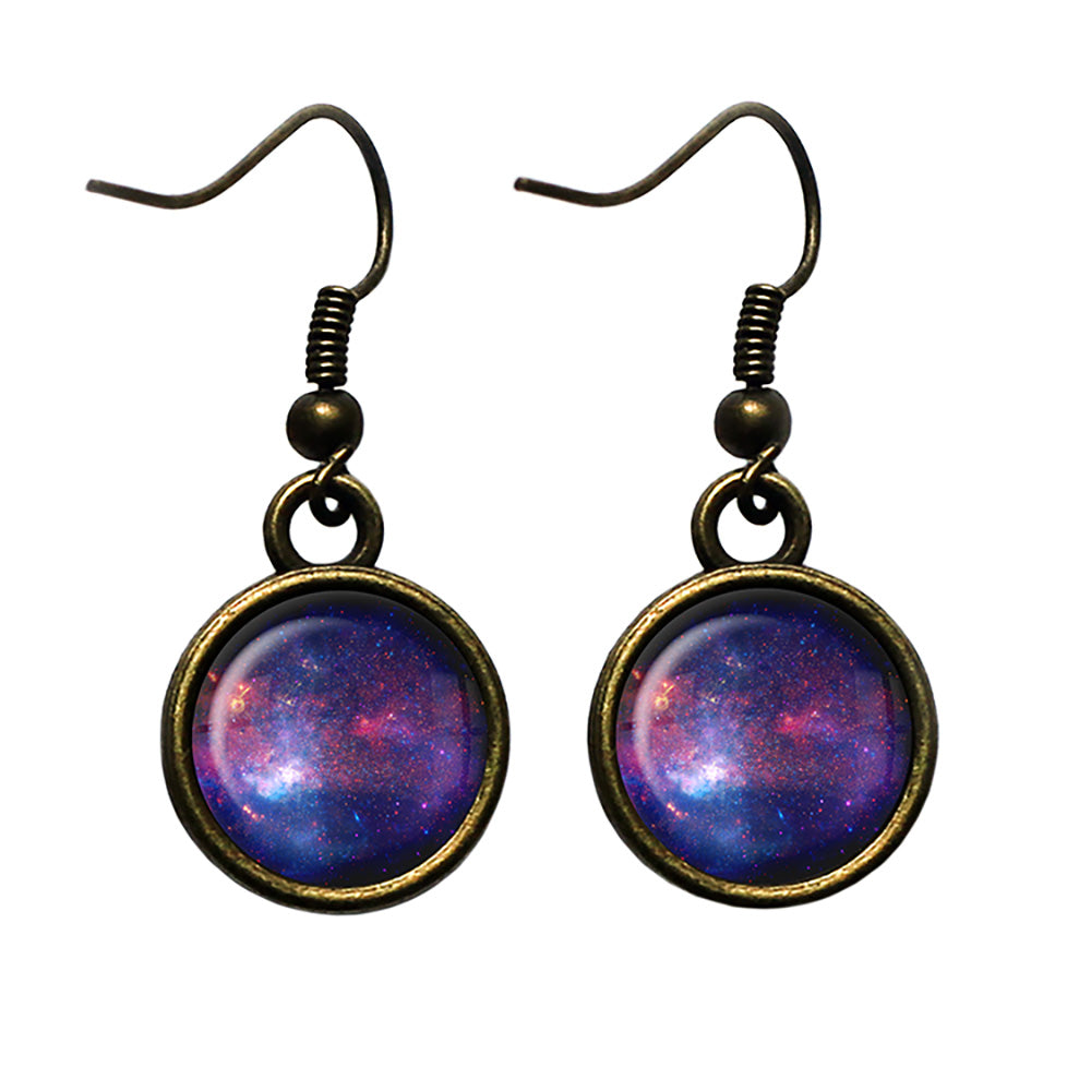 NASA Photograph Nebular Awe Antique Bronze Earrings