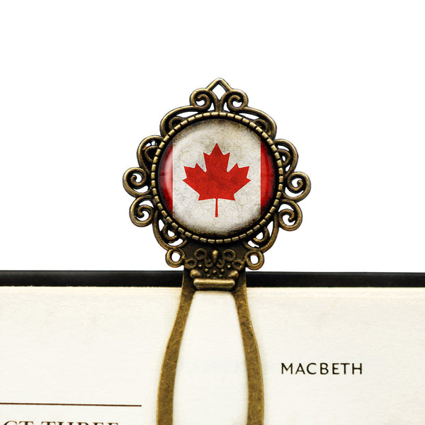 Canada Canadian Flag Bronze Bookmark