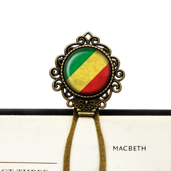 African Nation Congo Flag Bronze Bookmark