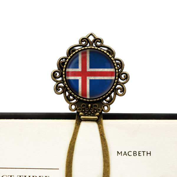 Iceland Icelandic Flag Bronze Bookmark