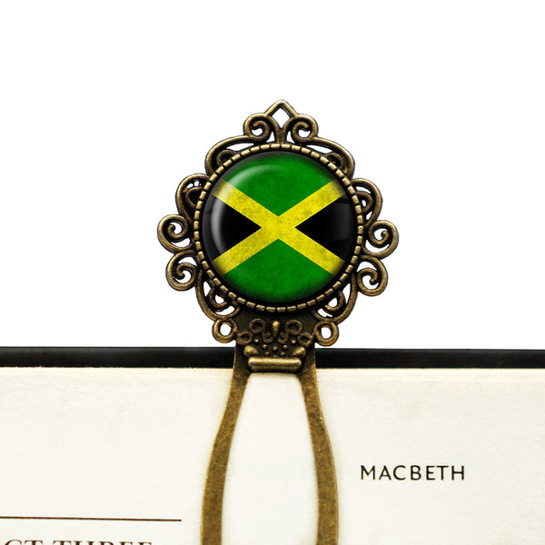 Jamaica Jamaican Flag Bronze Bookmark