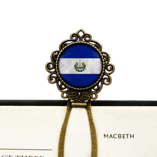 El Salvador Salvadoran Flag Bronze Bookmark