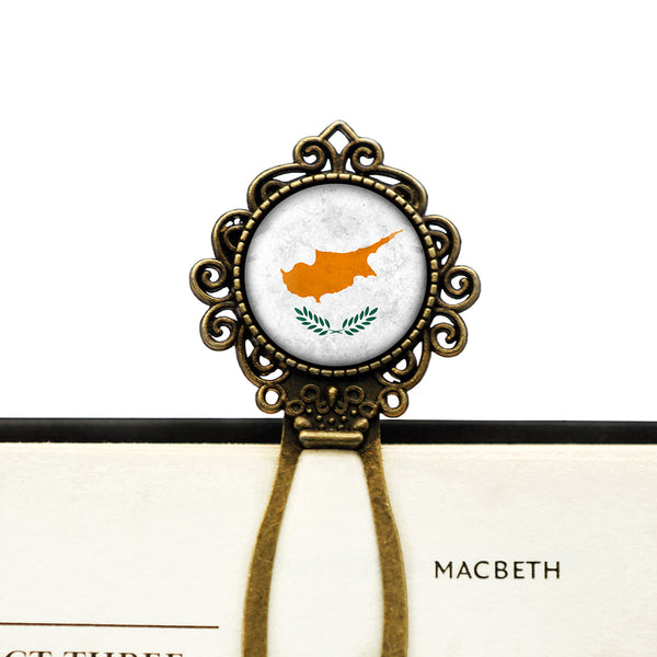 Cyprus Cypriot Flag Bronze Bookmark