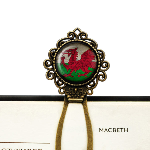 Wales Welsh Flag Bronze Bookmark