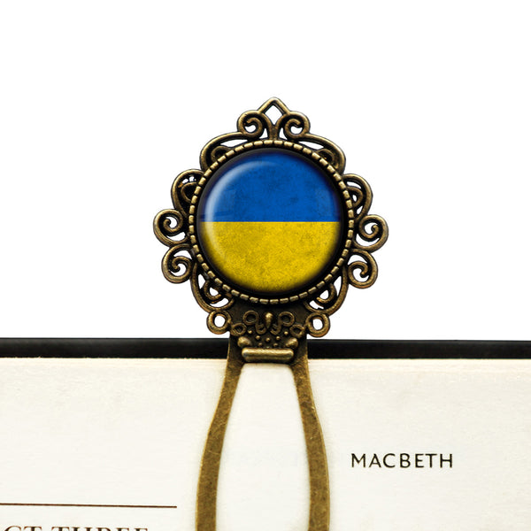 Ukraine Ukranian Flag Bronze Bookmark
