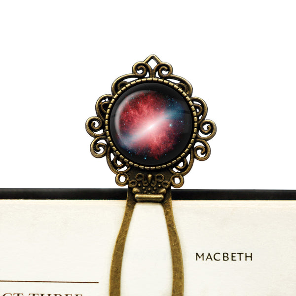 NASA Photograph Red Galaxy Bronze Bookmark