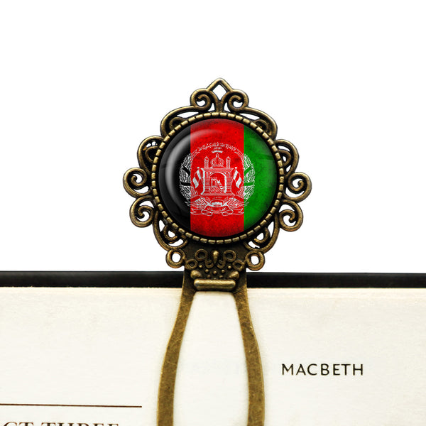 Afganistan Afgan Flag Bronze Bookmark