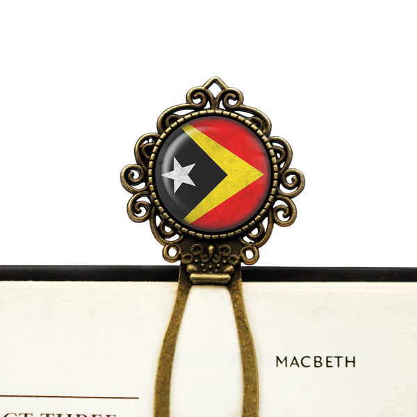 East Timor East Timorese Flag Bronze Bookmark