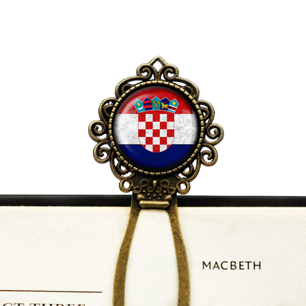 Croatia Croatian Flag Bronze Bookmark