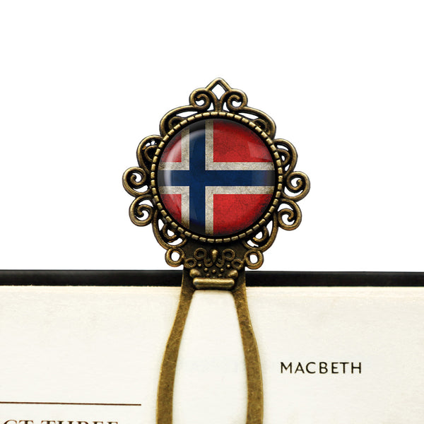 Norway Norwegian Flag Bronze Bookmark