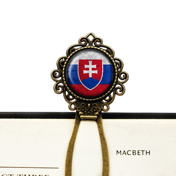 Slovakia Slovakian Flag Bronze Bookmark