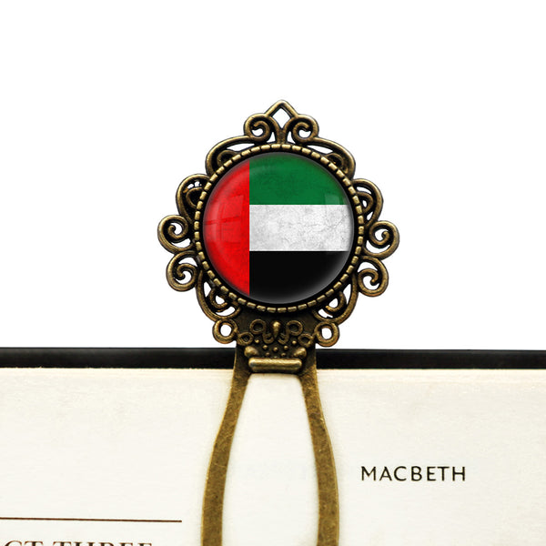 United Arab Emirates Emirati Flag Bronze Bookmark
