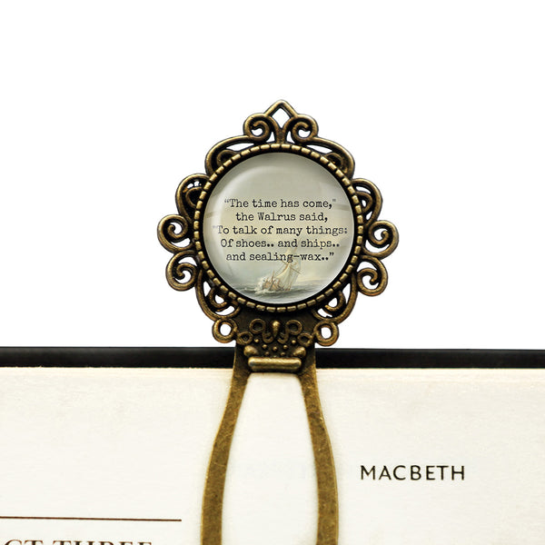 Lewis Carroll Alice in Wonderland The Walrus and the Carptenter Bronze Bookmark