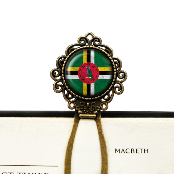 Dominica Dominican Dominiquais Flag Bronze Bookmark