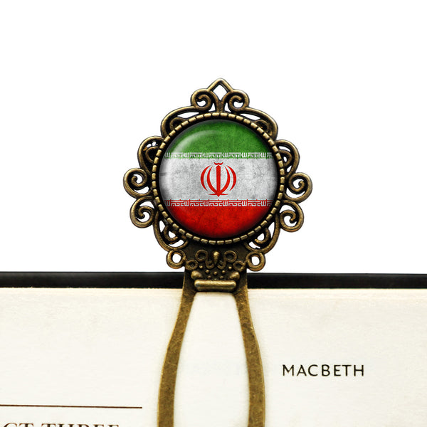 Iran Iranian Flag Bronze Bookmark