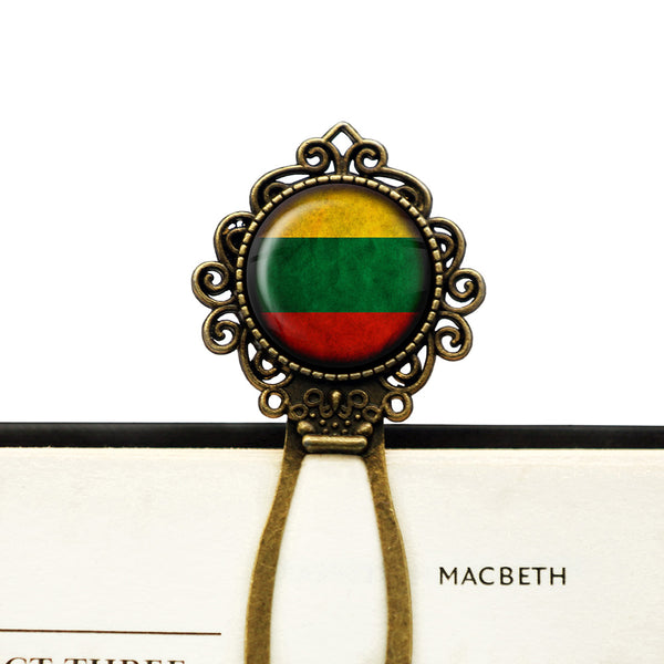 Lithuania Lithuanian Flag Bronze Bookmark