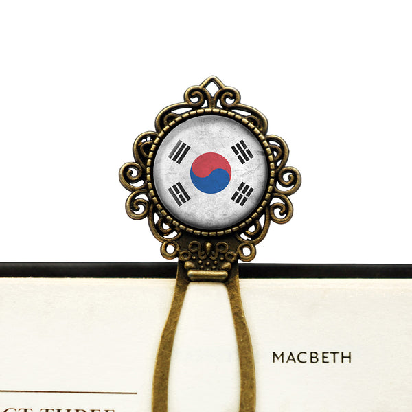 South Korea South Korean Flag Bronze Bookmark