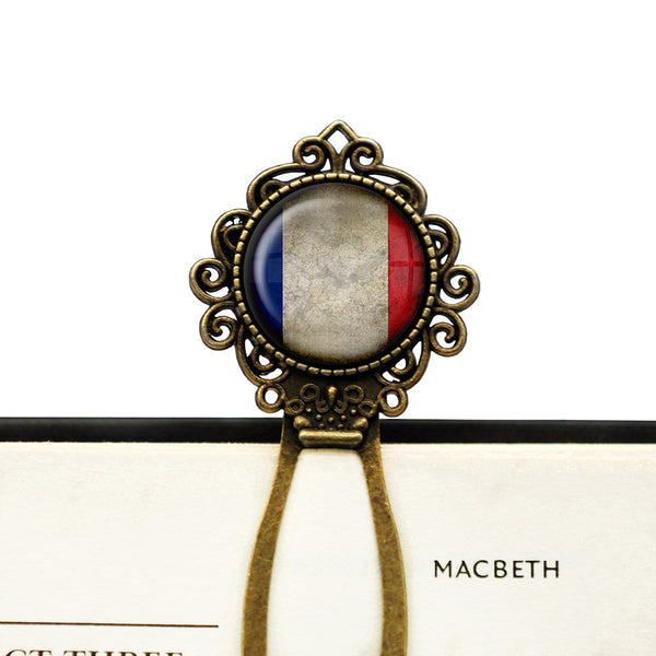 France French Flag Bronze Bookmark