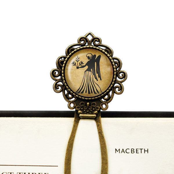 Zodiac Symbol Astrology Virgo Bronze Bookmark