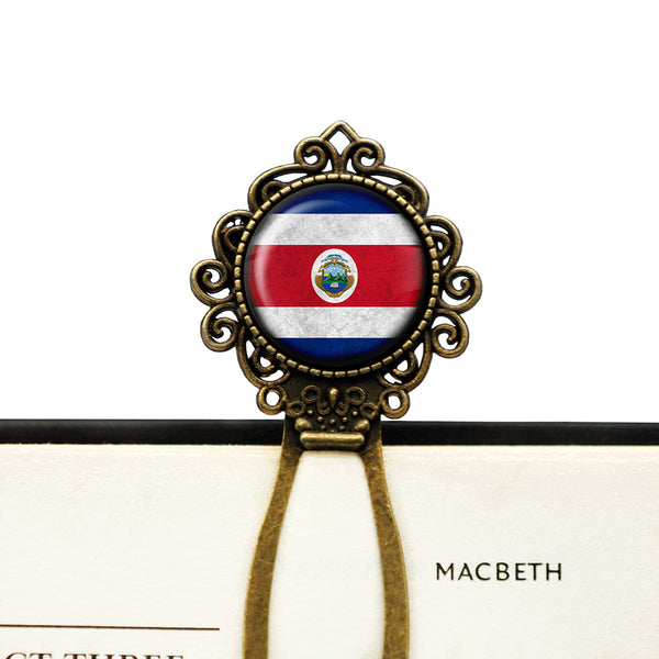 Costa Rica Costa Rican Flag Bronze Bookmark