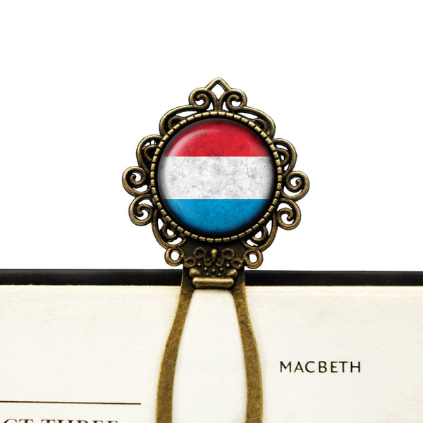 Luxembourg Lëtzebuerg Flag Bronze Bookmark