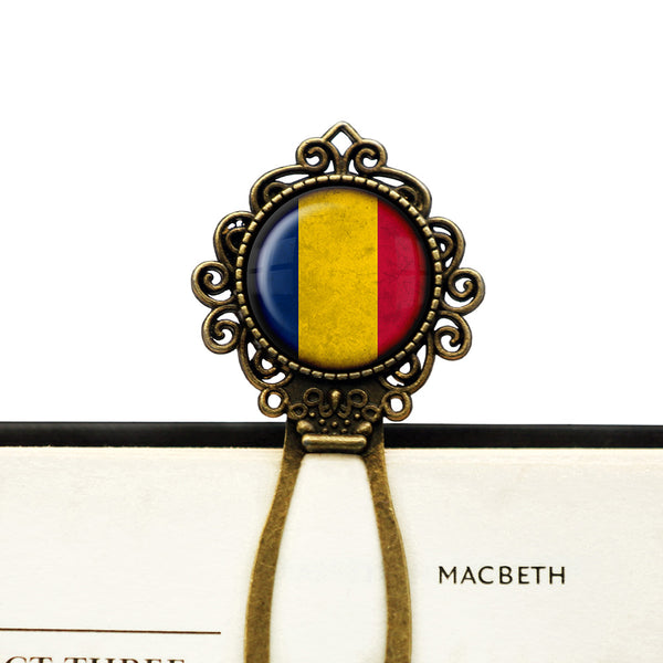 Chad Chadian Flag Bronze Bookmark