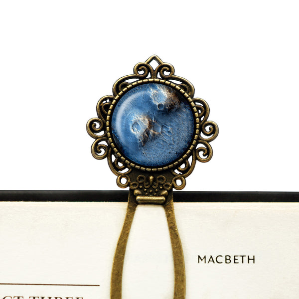 NASA Photograph The Moon Surface Bronze Bookmark