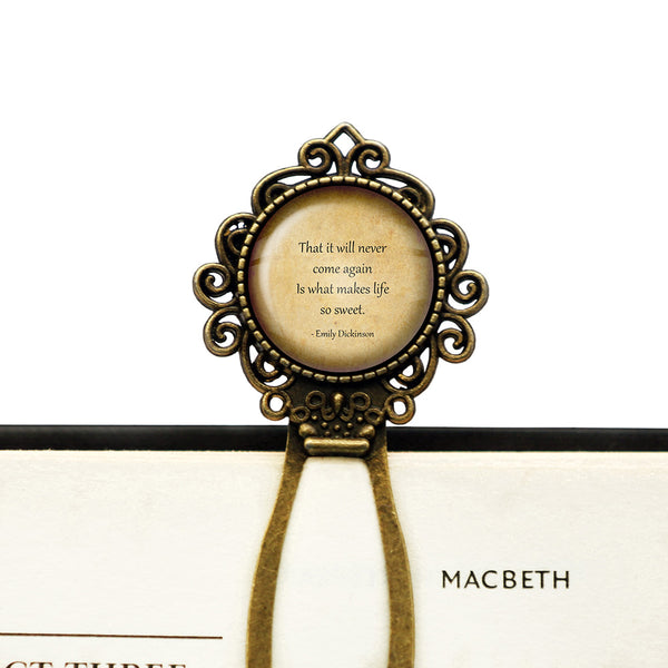 Emily Dickinson What Makes Life so Sweet Bronze Bookmark