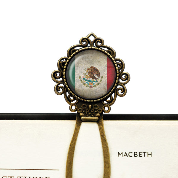 Mexico Mexican Flag Bronze Bookmark