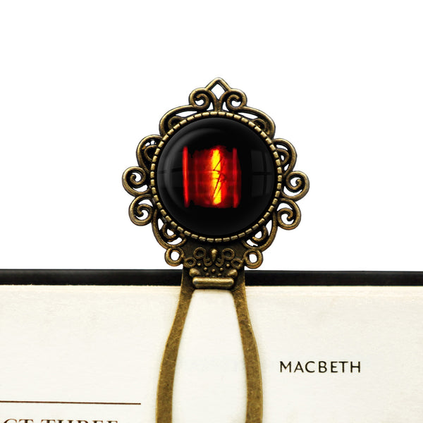 Dieselpunk Steampunk Cyberpunk Nixie Tube Print Number 1 One Bronze Bookmark