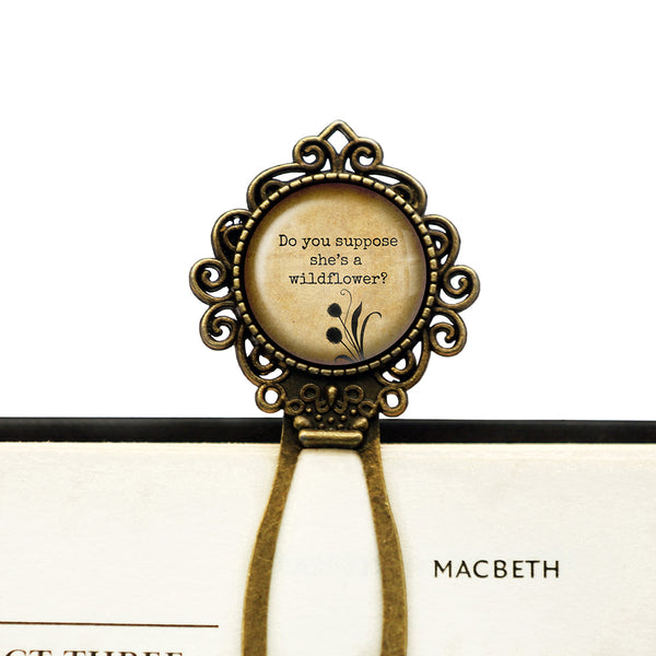 Alice in Wonderland Do you Suppose she's a Wildflower Bronze Bookmark