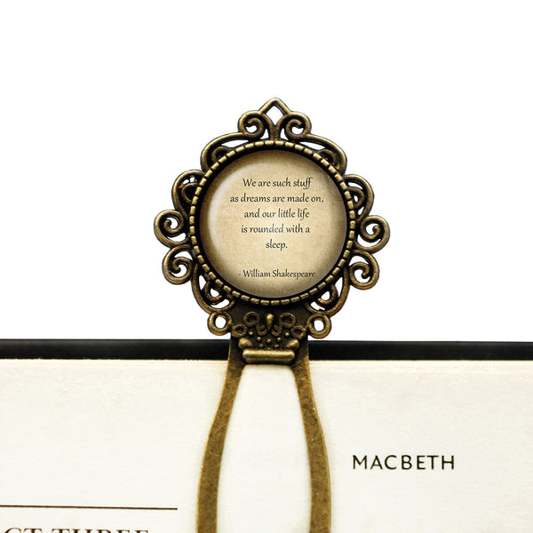 William Shakespeare Stuff as Dreams are made on Bronze Bookmark