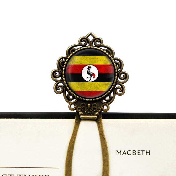 Uganda Ugandan Flag Bronze Bookmark