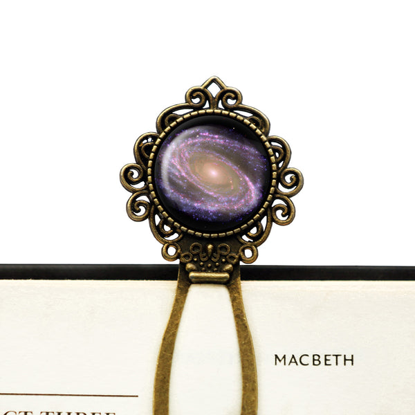 NASA Photograph Purple Galaxy Bronze Bookmark