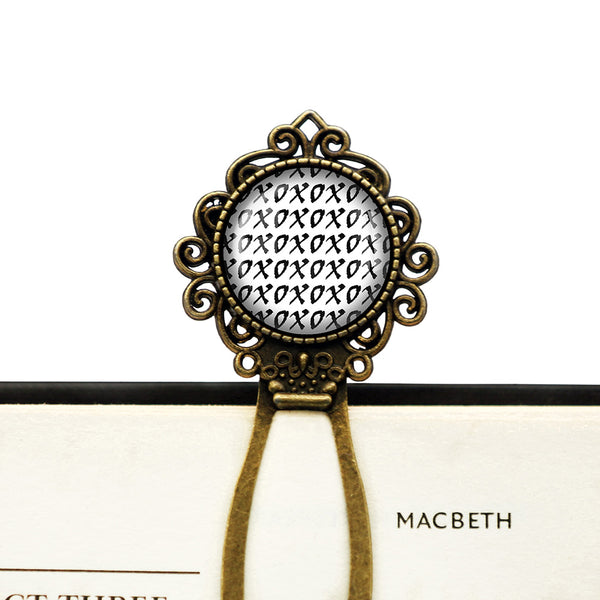 XOXOXO Hugs and Kisses Bronze Bookmark
