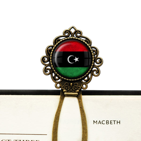 Libya Libyan Flag Bronze Bookmark