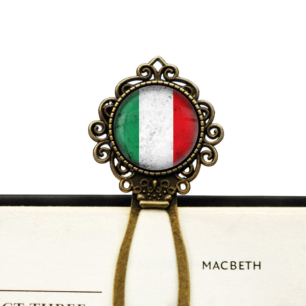 Italy Italian Flag Bronze Bookmark