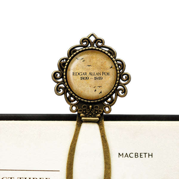 Edgar Allan Poe 1809 - 1849 Bronze Bookmark