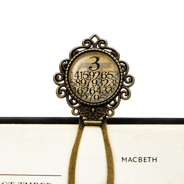 Math Mathematical Pi 3.14159 Bronze Bookmark